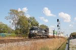 NS 4420 leads a stack train at Fostoria Ohio